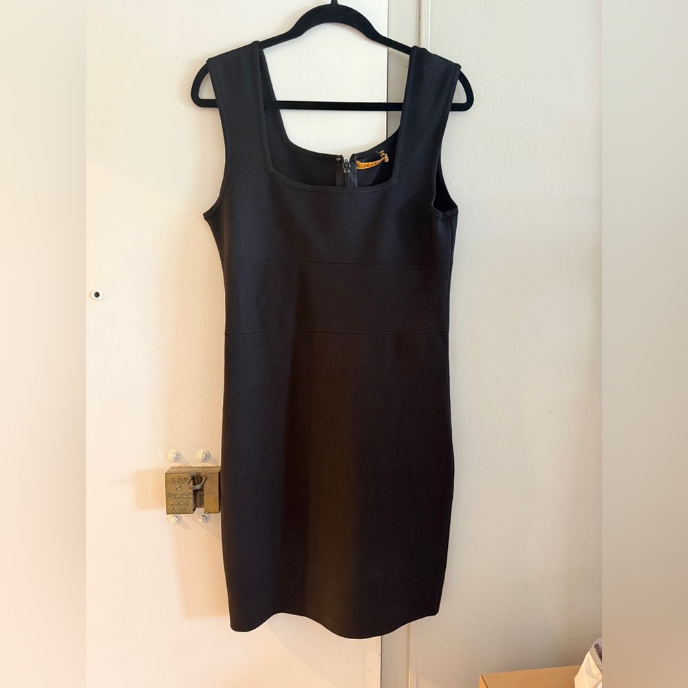 Alice + Olivia Black Stretch Bandage Cocktial Dress Y2K